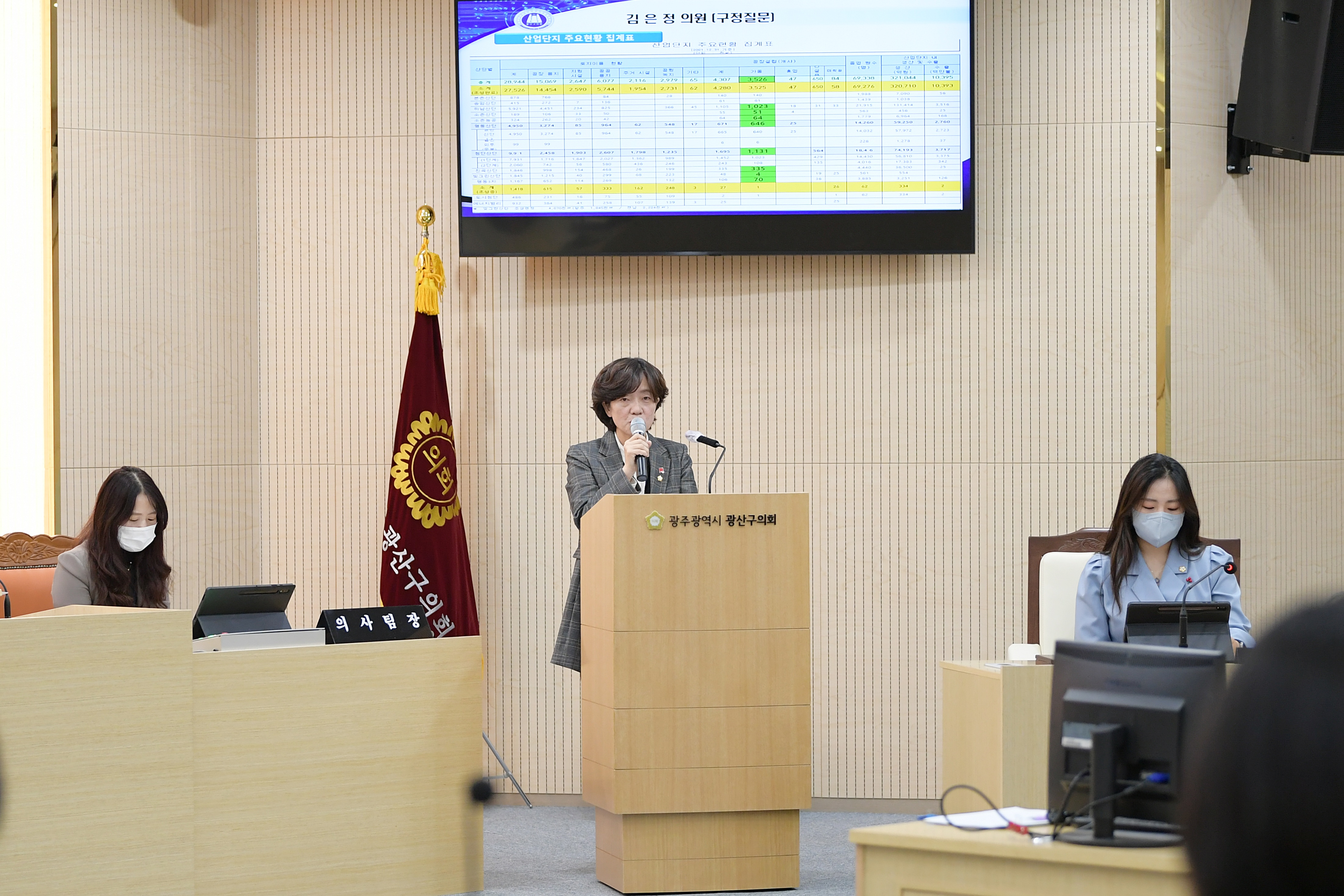 김은정 광산구의원, ‘노동자 권익’ 위한 수준 높은 질의 개시 첨부이미지 : 2-4_20221207_제276회 정례회 제2차 본회의 김은정 의원 구정질문.JPG