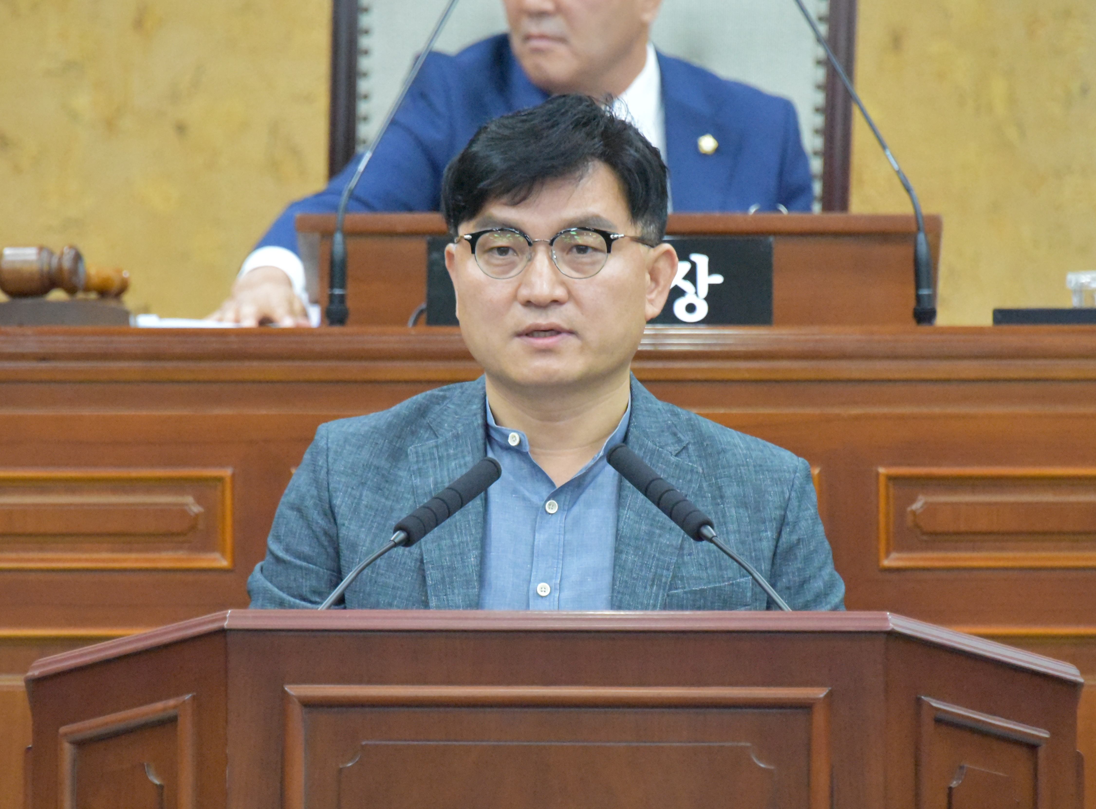 광산구의회 공병철 의원, 세계수영대회 우산동 선수촌아파트 소방도로 개설 촉구 첨부이미지 : 20190621 공병철 의원 5분 발언.JPG