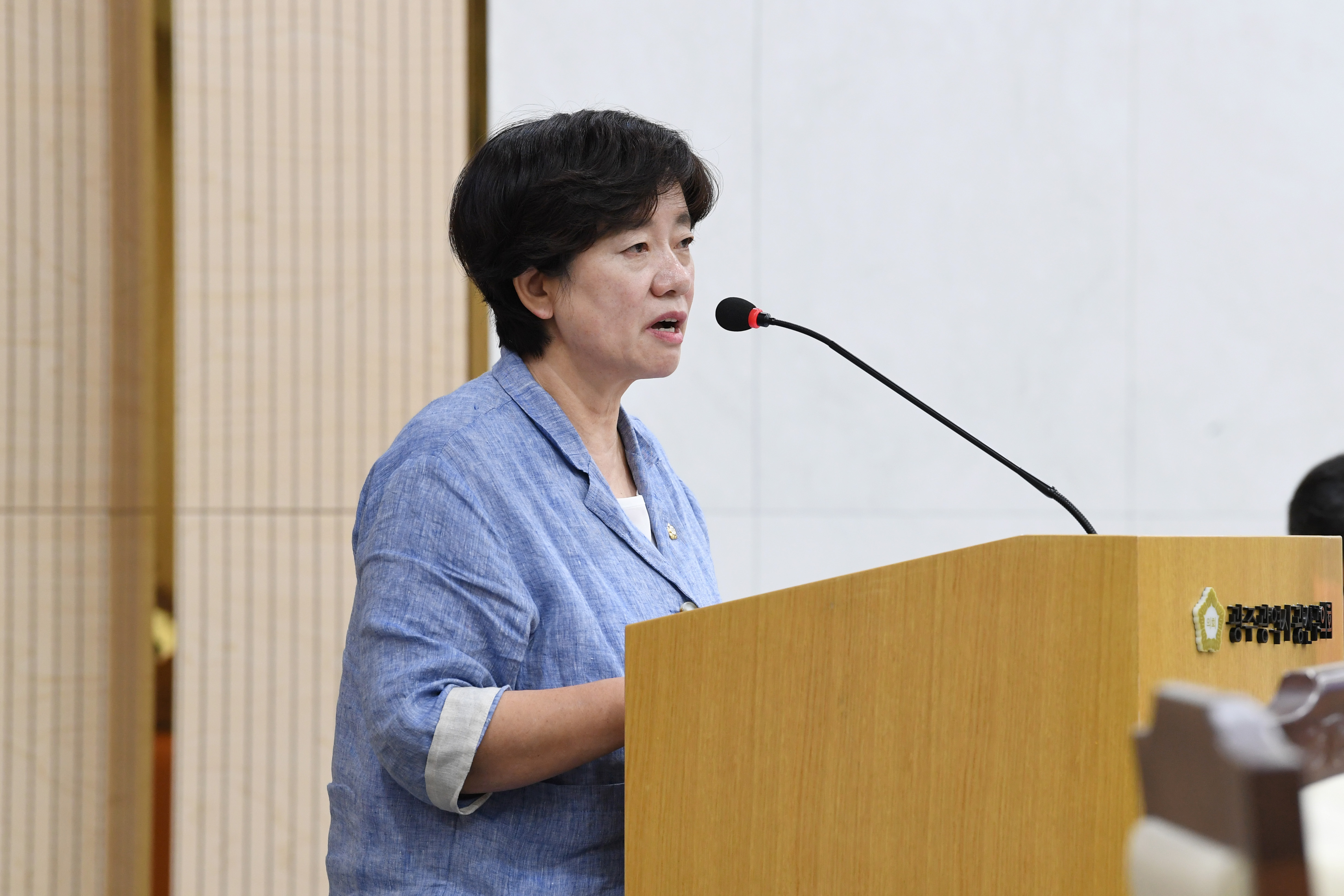 김은정 광산구의원, “가사지원·노인돌봄 등 정책 실효성 더해야” 첨부이미지 : 2-1_제297회 광산구의회 정례회 제2차 본회의 구정질문_김은정 의원.jpg